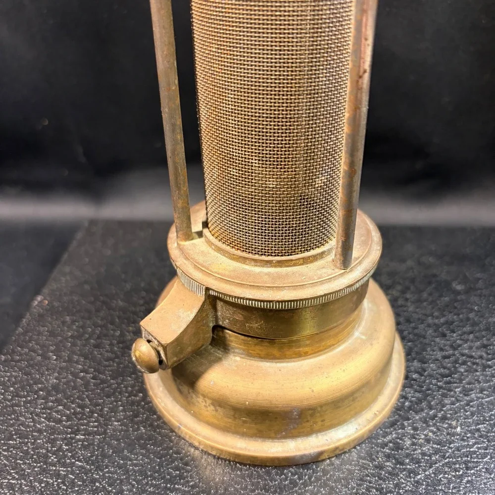 E. Thomas & Williams Cambrian Works Brass Miners Safety Lamp Aberdare Wales UK